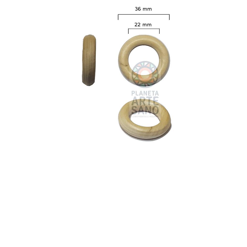 [15arma11l] Argolla madera (11) 35mm - x 50 u