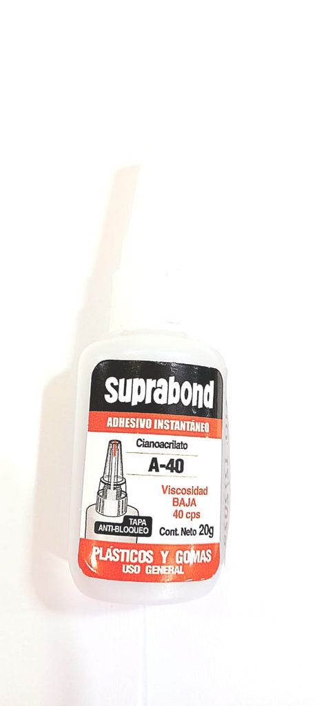 [32ciasup2040] cianoacrilato Suprabond  x 20 grs 40cps