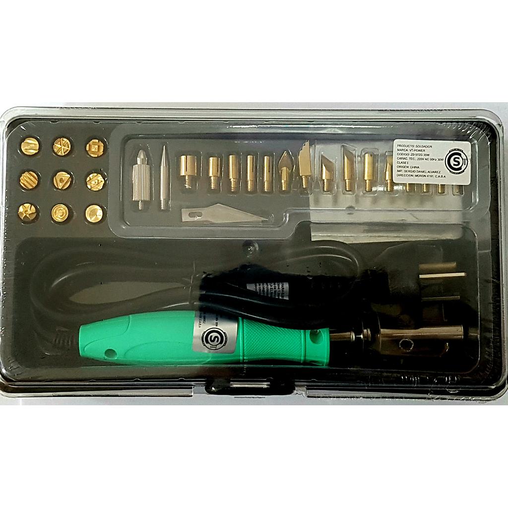 [24pirola2] pirograbador lapicera c/acc. impor. DOBLE (Proskit))