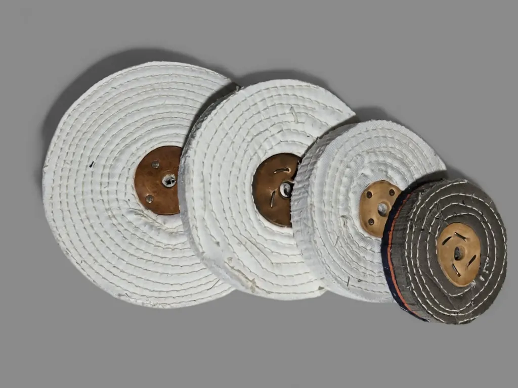 [35pacos4] paño pulir COSIDO 4"